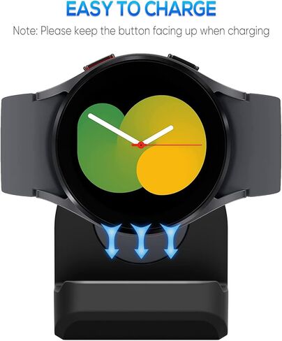 حامل مكون من قطعتين متوافق مع ساعة Samsung Galaxy Watch 6/6 Classic/Galaxy Watch 5 Pro / 5 شاحن، حامل شاحن سيليكون غير قابل للانزلاق مع فتحة إدارة الكابلات لساعة Galaxy Watch 5 40 مم/44 مم، ساعة 5 Pro in Kuwait