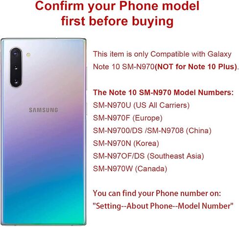 بديل الزجاج الخلفي الخلفي لهاتف Samsung Galaxy Note 10 مقاس 6.3 بوصة مع مجموعة أدوات إصلاح ولاصق مثبت مسبقًا (Aura Glow) in Saudi Arabia