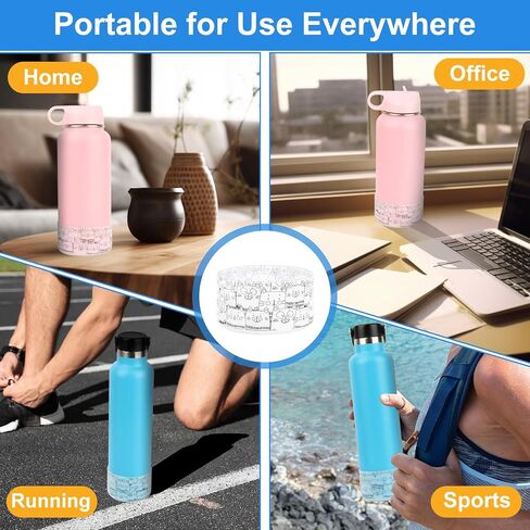 Desing Wish Cat Silicone Boot Compatible with 12-24oz/ 32oz 40oz Hydro Flask, Thermoflask, Iron Flask, Stanley Tumbler Water Bottles Anti Bumping Protective Water Bottle Boot in Kuwait