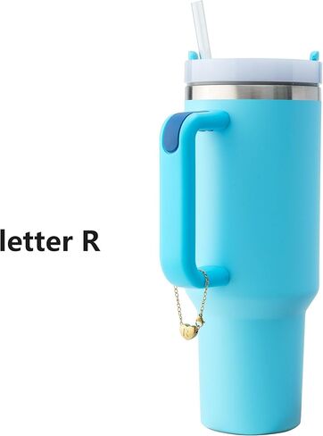 2PCS Letter Charm Accessories for Stanley Cup, Name ID Letter Handle Charm For Stanley/Simple Modern Tumbler, Heart Shape Initial Identification Charms in Kuwait