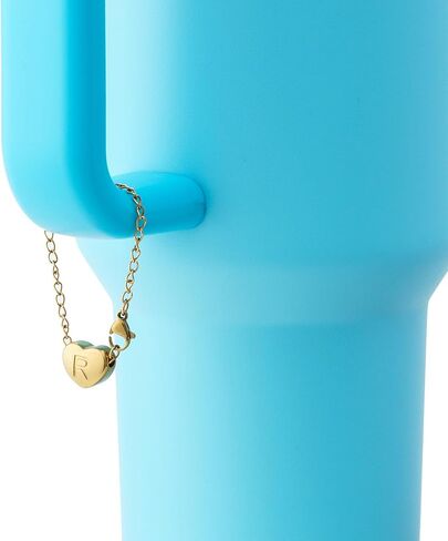 2PCS Letter Charm Accessories for Stanley Cup, Name ID Letter Handle Charm For Stanley/Simple Modern Tumbler, Heart Shape Initial Identification Charms in Kuwait