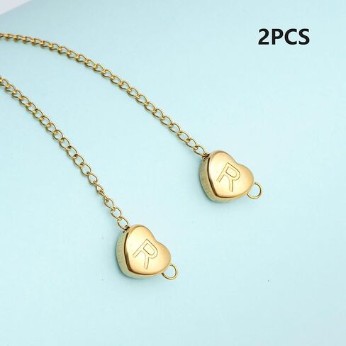 2PCS Letter Charm Accessories for Stanley Cup, Name ID Letter Handle Charm For Stanley/Simple Modern Tumbler, Heart Shape Initial Identification Charms in Kuwait