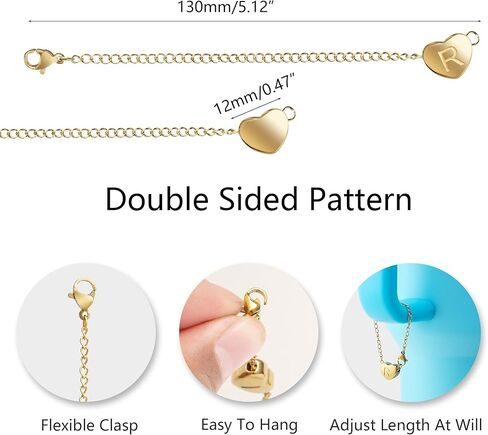 2PCS Letter Charm Accessories for Stanley Cup, Name ID Letter Handle Charm For Stanley/Simple Modern Tumbler, Heart Shape Initial Identification Charms in Kuwait