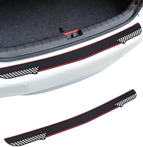 Pincuttee Rear Bumper Protector Guard for Car,Black Rubber Scratch,Resistant Trunk Door Entry Guards,Accessories Trim Cover,35.4"X2.87" for Most of Car&SUV(1 Pack,Black Sport) in Saudi Arabia