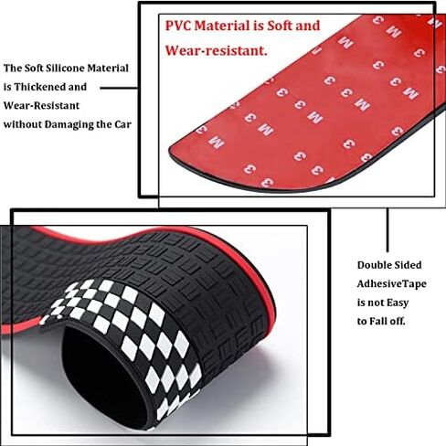 Pincuttee Rear Bumper Protector Guard for Car,Black Rubber Scratch,Resistant Trunk Door Entry Guards,Accessories Trim Cover,35.4"X2.87" for Most of Car&SUV(1 Pack,Black Sport) in Saudi Arabia