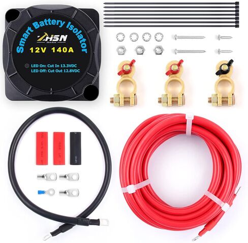 مرحل حساس للجهد، Zhushan 12v 140amp مرحل حساس للجهد، عازل بطارية ذكي مزدوج يستخدم للعرض الرقمي لقارب البخار RV Yacht Steam Boat المعزل الذكي للبطارية المزدوجة in Kuwait