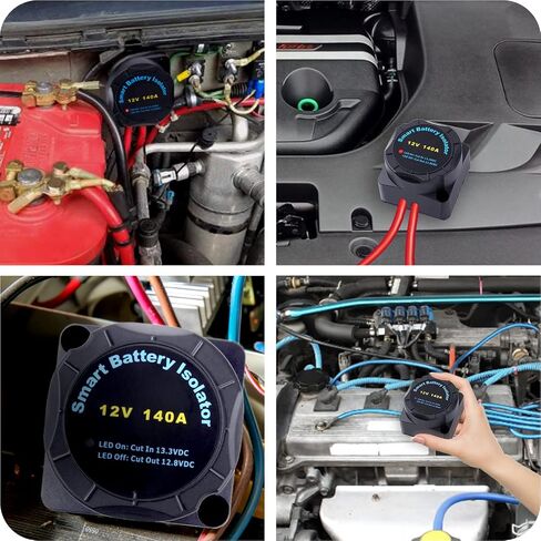 مرحل حساس للجهد، Zhushan 12v 140amp مرحل حساس للجهد، عازل بطارية ذكي مزدوج يستخدم للعرض الرقمي لقارب البخار RV Yacht Steam Boat المعزل الذكي للبطارية المزدوجة in Kuwait
