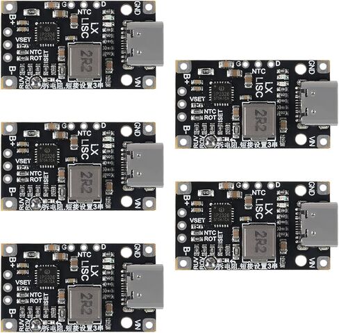 5PCS Type-C USB 2/3S BMS 15W 8.4V 12.6V 1.5A Lithium Battery Charging Boost Module with Balanced Support Fast Charge with Indicator(2S Balanced) in Saudi Arabia
