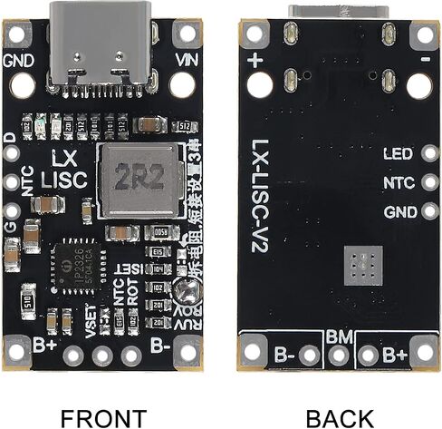 5PCS Type-C USB 2/3S BMS 15W 8.4V 12.6V 1.5A Lithium Battery Charging Boost Module with Balanced Support Fast Charge with Indicator(2S Balanced) in Saudi Arabia