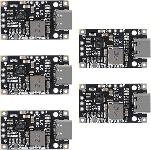 5PCS Type-C USB 2/3S BMS 15W 8.4V 12.6V 1.5A Lithium Battery Charging Boost Module with Balanced Support Fast Charge with Indicator(2S Balanced) in Saudi Arabia