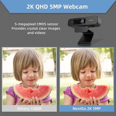 Zoom Certified, NexiGo N940P 2K Zoomable Webcam with Remote and Software Controls | Sony Sensor | 1080P@ 60FPS | 3X Zoom in | Dual Stereo Microphone, for Zoom/Skype/Teams/Webex (Black) (Renewed) in Saudi Arabia
