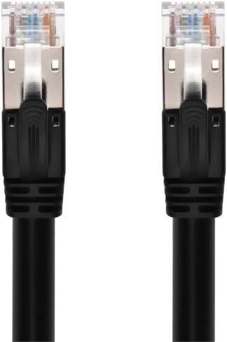 كابل مونوبرايس Cat6A PoE - 10 قدم - أسود | 100 واط، PoE ++ (IEEE 802.3af/at/bt)، UTP، 22AWG، 500 ميجا هرتز، نحاس عاري نقي، RJ45 محمي، كابل إيثرنت in Saudi Arabia