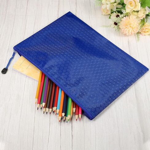 PATIKIL Waterproof Zipper File Bags, 10 Pack A5 Size Document Pocket Storage Organizer Pouch for Travel Office Supply, Red in Saudi Arabia