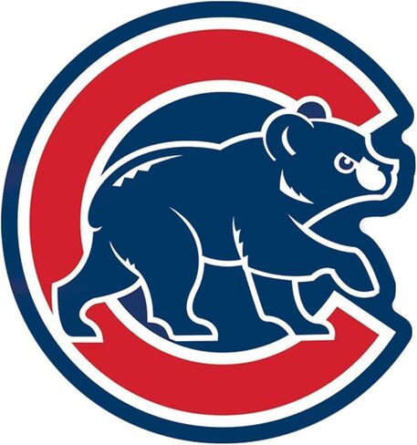 ملصق ملون من MLB Chicago Cubs 05817115، مقاس 10.16 سم × 10.16 سم، أسود in Saudi Arabia