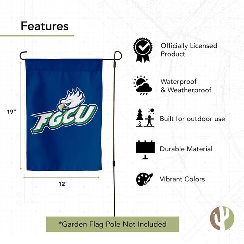 لافتة علم حديقة جامعة فلوريدا جلف كوست FGCU Eagles 100% بوليستر (تصميم A) in Saudi Arabia