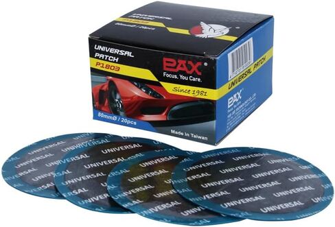 PAX 25 Pcs 60mm Round Universal Tire and Tube Patch Repair Kits, for Radial and Bias Tires Truck, Tractor, Agricultural Vehicles, Motorcycle, BMX, ATVs, River Floating, Inflatable Rubber in Saudi Arabia