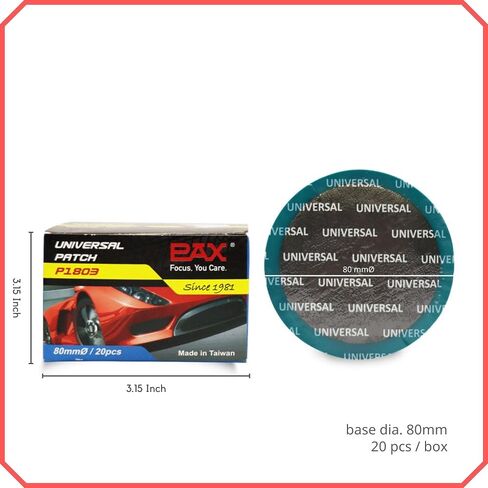 PAX 25 Pcs 60mm Round Universal Tire and Tube Patch Repair Kits, for Radial and Bias Tires Truck, Tractor, Agricultural Vehicles, Motorcycle, BMX, ATVs, River Floating, Inflatable Rubber in Saudi Arabia