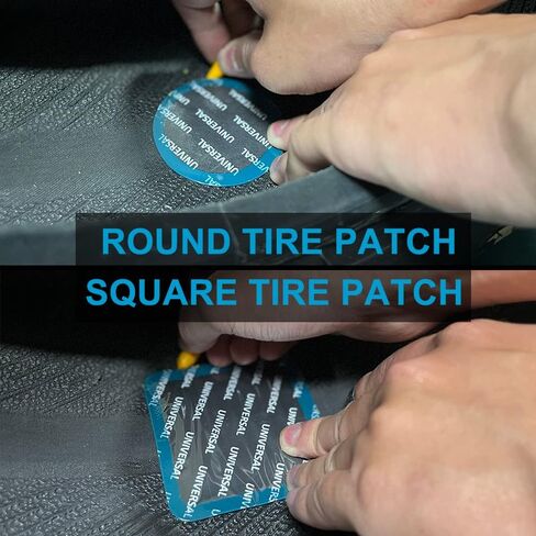 PAX 25 Pcs 60mm Round Universal Tire and Tube Patch Repair Kits, for Radial and Bias Tires Truck, Tractor, Agricultural Vehicles, Motorcycle, BMX, ATVs, River Floating, Inflatable Rubber in Saudi Arabia