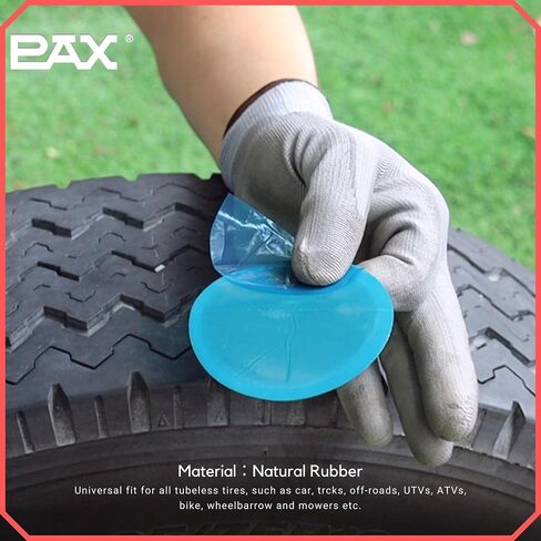 PAX 25 Pcs 60mm Round Universal Tire and Tube Patch Repair Kits, for Radial and Bias Tires Truck, Tractor, Agricultural Vehicles, Motorcycle, BMX, ATVs, River Floating, Inflatable Rubber in Saudi Arabia