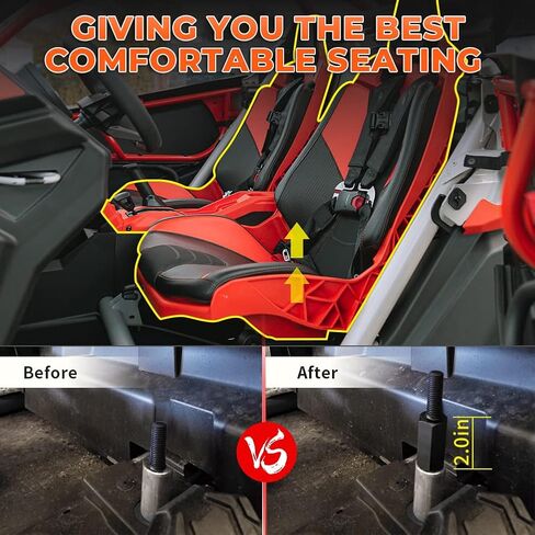 2''Seat Riser 2pc for Can-Am Maverick X3 Seat Risers Fits all years Lift Up UTV Seat in Saudi Arabia