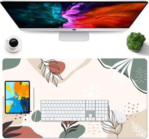 Desk Mat Desk Mouse Pad, Dual Side PU Leather Desk Pad for Keyboard and Mouse, Large Waterproof Desk Mat for Desktop, Desk Writing Mat for Office and Home (31.5''x15.8'', Green Marble) in Saudi Arabia