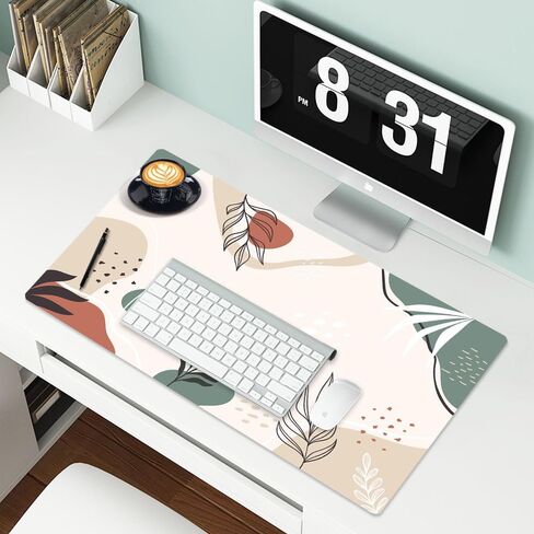 Desk Mat Desk Mouse Pad, Dual Side PU Leather Desk Pad for Keyboard and Mouse, Large Waterproof Desk Mat for Desktop, Desk Writing Mat for Office and Home (31.5''x15.8'', Green Marble) in Saudi Arabia