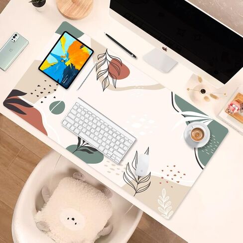 Desk Mat Desk Mouse Pad, Dual Side PU Leather Desk Pad for Keyboard and Mouse, Large Waterproof Desk Mat for Desktop, Desk Writing Mat for Office and Home (31.5''x15.8'', Green Marble) in Saudi Arabia