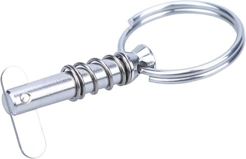 دبوس بيميني العلوي سريع الفك بقطر 1/4 بوصة، دبوس علوي بيميني مع كاميرا إسقاط وزنبرك 316 من الفولاذ المقاوم للصدأ، الطول الإجمالي 2 بوصة، الطول القابل للاستخدام 1.2 بوصة، أجهزة بحرية، حزمة من 4 قطع in Kuwait