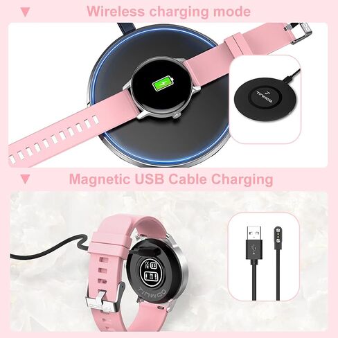 Tinwoo Smart Watch(40mm),Fitness Tracker for Men Women,Supports Qi Wireless Charging,Customizable Watch Faces,5ATM Waterproof Activity Tracker with Heart Rate,Blood Oxygen,Compatible iPhone Android in Saudi Arabia
