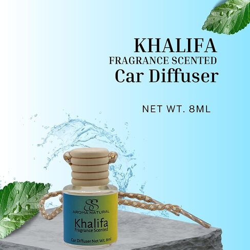 Khalifa Men's Cologne Inspired Scent Car Diffuser | Car Air Freshener 8ml | Long-Lasting Car Diffuser | Handmade Air Freshener | Fragrance Diffuser For Car and Home in Saudi Arabia
