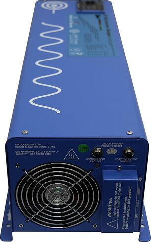 AIMS Power PICOGLF60W48V120V شاحن عاكس جيبي نقي، عاكس 6000 واط 110 فولت مرحلة واحدة، زيادة 18000 واط لمدة 20 ثانية - قدرة زيادة 3 مرات، محدد أولوية البطارية، كتلة طرفية in Kuwait