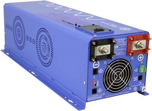 AIMS Power PICOGLF60W48V120V شاحن عاكس جيبي نقي، عاكس 6000 واط 110 فولت مرحلة واحدة، زيادة 18000 واط لمدة 20 ثانية - قدرة زيادة 3 مرات، محدد أولوية البطارية، كتلة طرفية in Kuwait
