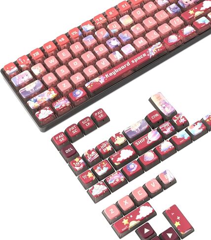 120Key PBT Pudding Keycap Set ASA Profile with Transluscent PC Layer-Purple in Saudi Arabia