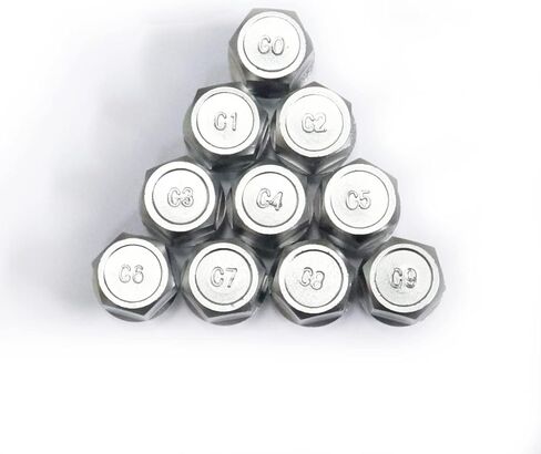 Chrome Steel ABC 0-9 Wheel Lock Key for VW，locking lug nut removal tools- Anti Theft Volkswagen Wheel Lock Key for Cars Wheel Tire Nut Screw Removal (ABC-6) in Saudi Arabia