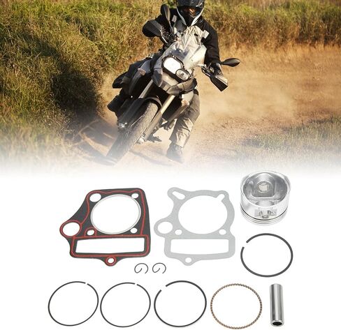 مجموعة حشية حلقات المكبس للصينيين الرئيسيين 110cc 125cc متوافقة مع Kazuma Taotao Sunl Coolster Roketa BMS SSR ATV Dirt Pit Bike Go Kart عالية القوة 52.4 مم مجموعة حشية حلقات المكبس in Kuwait