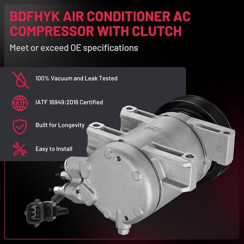 BDFHYK Air Conditioning A/C Compressor with Clutch CO 11200C Compatible with 2008-2013 Nissan Rogue L4 2.5L, 2014-2015 Nissan Rogue Select L4 2.5L in Saudi Arabia