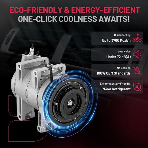 BDFHYK Air Conditioning A/C Compressor with Clutch CO 11200C Compatible with 2008-2013 Nissan Rogue L4 2.5L, 2014-2015 Nissan Rogue Select L4 2.5L in Saudi Arabia