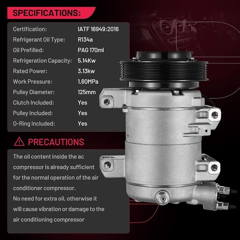 BDFHYK Air Conditioning A/C Compressor with Clutch CO 11200C Compatible with 2008-2013 Nissan Rogue L4 2.5L, 2014-2015 Nissan Rogue Select L4 2.5L in Saudi Arabia