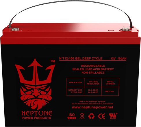 بطارية بديلة 12 فولت 100 أمبير في الساعة لـ ML100-12 - 12 فولت 100 أمبير في الساعة، طرف توصيل داخلي (INT)، بطارية SLA AGM قابلة لإعادة الشحن in Kuwait