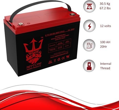 بطارية بديلة 12 فولت 100 أمبير في الساعة لـ ML100-12 - 12 فولت 100 أمبير في الساعة، طرف توصيل داخلي (INT)، بطارية SLA AGM قابلة لإعادة الشحن in Kuwait