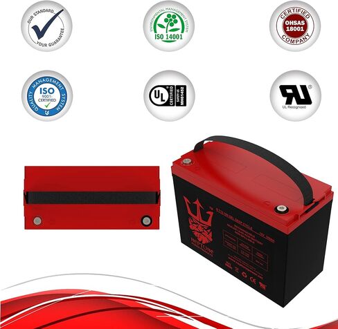 بطارية بديلة 12 فولت 100 أمبير في الساعة لـ ML100-12 - 12 فولت 100 أمبير في الساعة، طرف توصيل داخلي (INT)، بطارية SLA AGM قابلة لإعادة الشحن in Kuwait