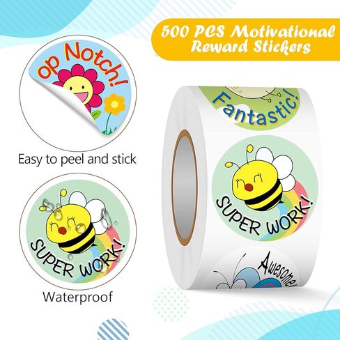 500 قطعة من ملصقات حوافز عيد الفصح للأطفال، ملصقات مكافأة للمعلم مقاس 1 بوصة في 8 تصميمات، لفافة ملصقات ملهمة للوازم المدرسية، ملصقات تحفيزية للتدريب على استخدام المرحاض للمنزل في الفصل الدراسي in Kuwait