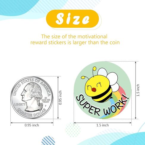 500 قطعة من ملصقات حوافز عيد الفصح للأطفال، ملصقات مكافأة للمعلم مقاس 1 بوصة في 8 تصميمات، لفافة ملصقات ملهمة للوازم المدرسية، ملصقات تحفيزية للتدريب على استخدام المرحاض للمنزل في الفصل الدراسي in Kuwait