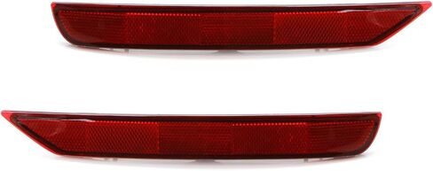 iJDMTOY Red Lens Rear Bumper Reflector Lenses Compatible With 2009-2018 Subaru Forester, OE-Spec LH RH Assembly in Kuwait