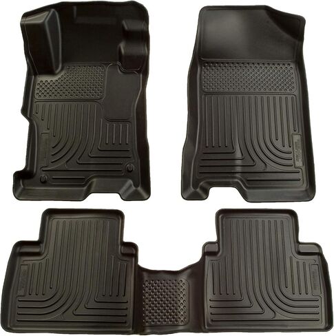 بطانات الهاسكي - Weatherbeater | يناسب 2006 - 2009 Ford Fusion FWD، 2007 - 2009 Lincoln MKZ FWD، 2006 - 2009 Mercury Milan FWD - بطانة الصف الأمامي والثاني - أسود، 3 قطع. | 98301 in Kuwait