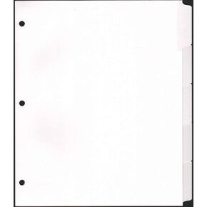 Exhibitindexes® Extra Wide Dividers to Use with Sheet Protectors 9 3/4" Wide - Fits Standard 3 Ring Binders - Made in The USA