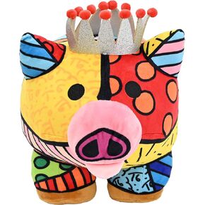 BRITTO Romero Collectible Plush Toy, Royal Pig, 10" x 13"