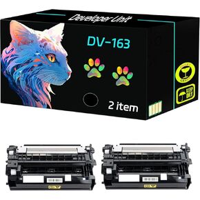 High Yield DV-163 Developer Unit Compatible for Kyocera ECOSYS Mita FS-1120D FS-1120DN FS-P2035d Printers, Print Clearly (2-Pack Black)