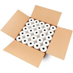 3 Inch 1-Ply x 165' Paper [50 Rolls - 1 Case] - Bond Kitchen Printer Paper (55GSM) SP700 / ERC 30/34/38 Ribbon Required -BuyRegisterRolls