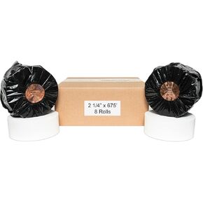 GenMega Tranax 2 1/4" x 670' Heavy Weight ATM Paper Rolls By ROLLXY, 8 Rolls/Case, BPA Free ATM Machines Thermal Paper Rolls G2500 GT3000 Tranax MB 1700 1705